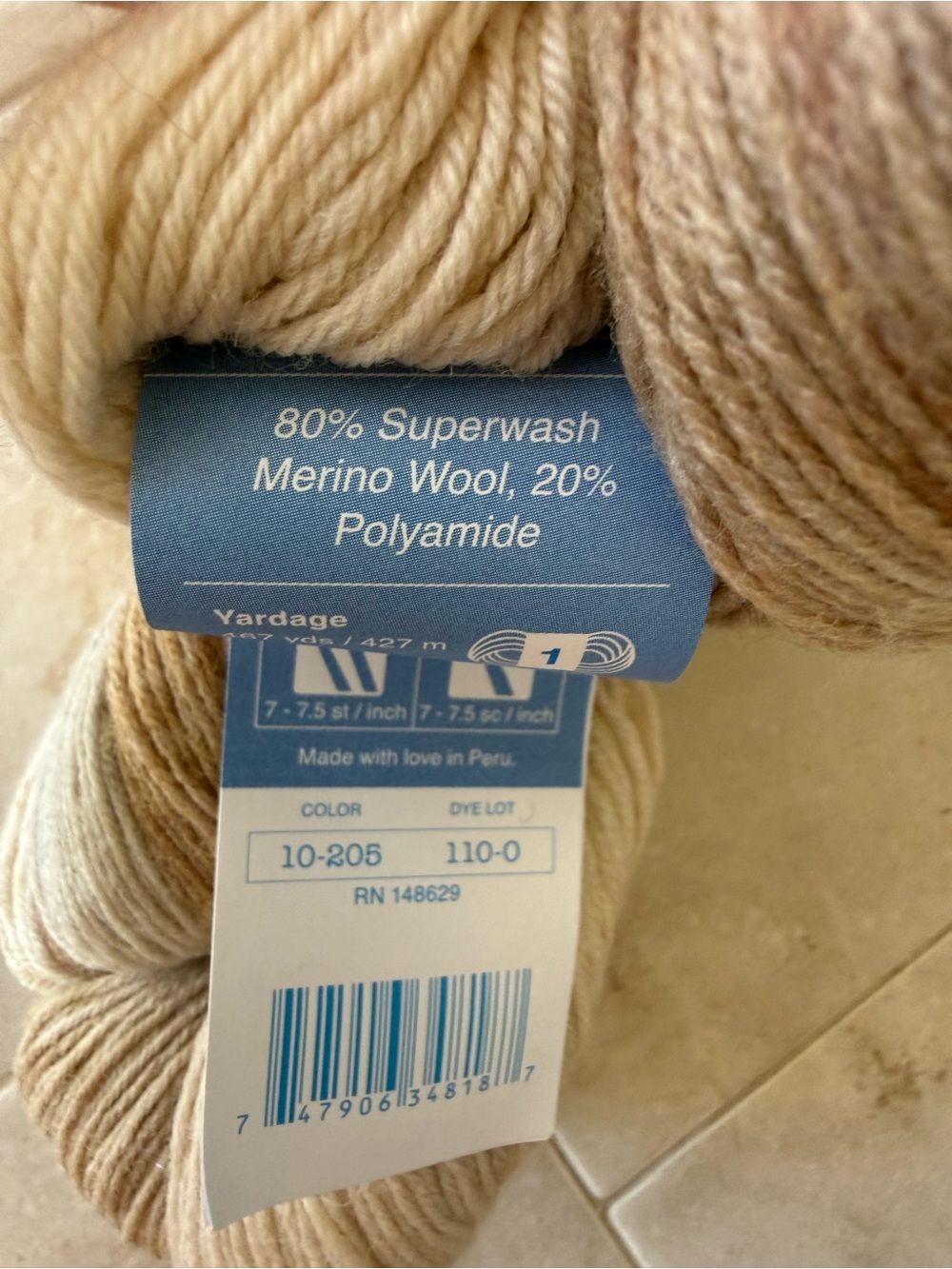 Cloudborn Fibers Merino Superwash Sock Twist Handpaints Yarn - Coffee With Milk - Picture 4 of 8